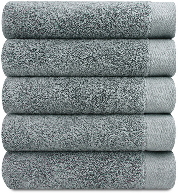 쉬라즈 모노바스 30수 바스타올 450g 대형수건, 그레이, 5개