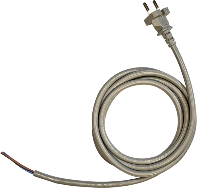 220V 전원플러그 1.52C 2M AC선 무접지 회색 전원선 코드 콘센트, 1개