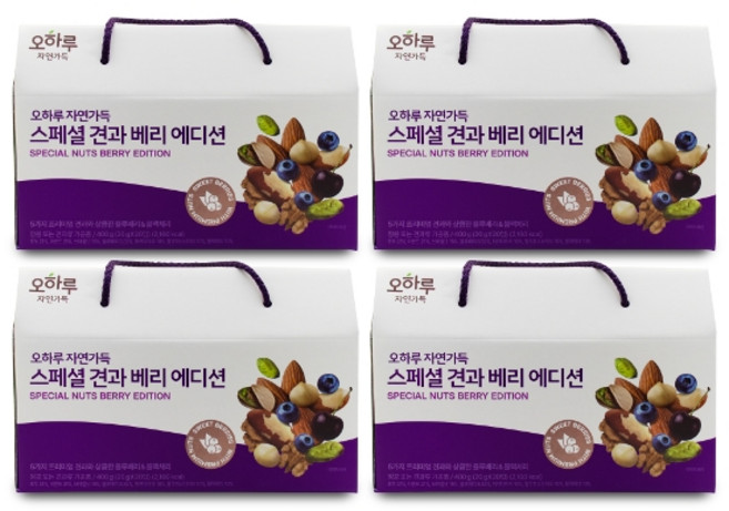 기타 맑은농산 오하루 자연가득 스페셜 견과 베리 에디션 20g x 20개입 X 4박스 I, 상세페이지참조