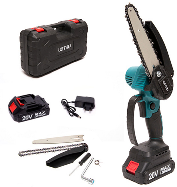 우스틴스 풀파워 전동 미니 브러시리스 무선 6인치 충전톱 풀세트, 1개