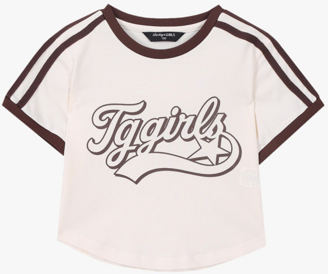 [행복한백화점][더데이걸]소매 트랙 링거 반팔티 TGRP26303