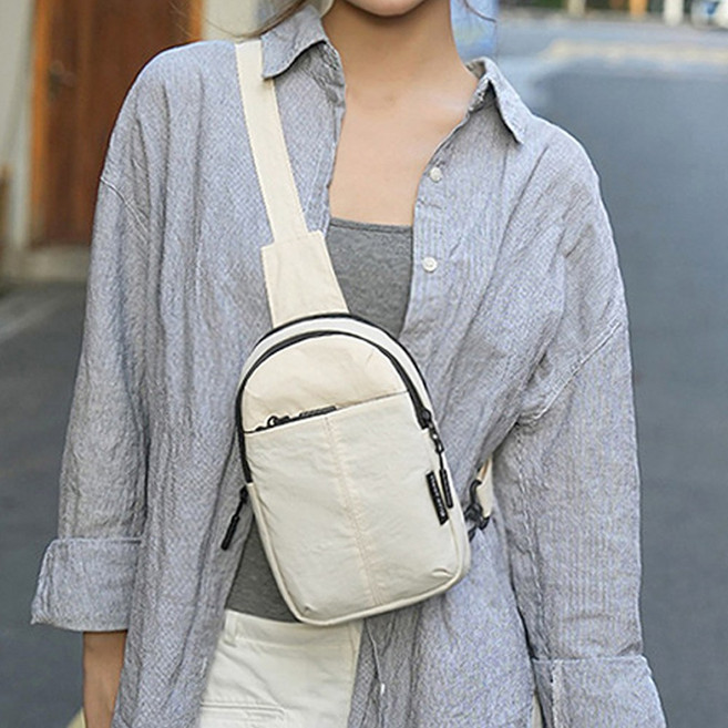 나노 남녀공용 초경량 캐주얼 메신저 슬링백 방수 여행용 가방