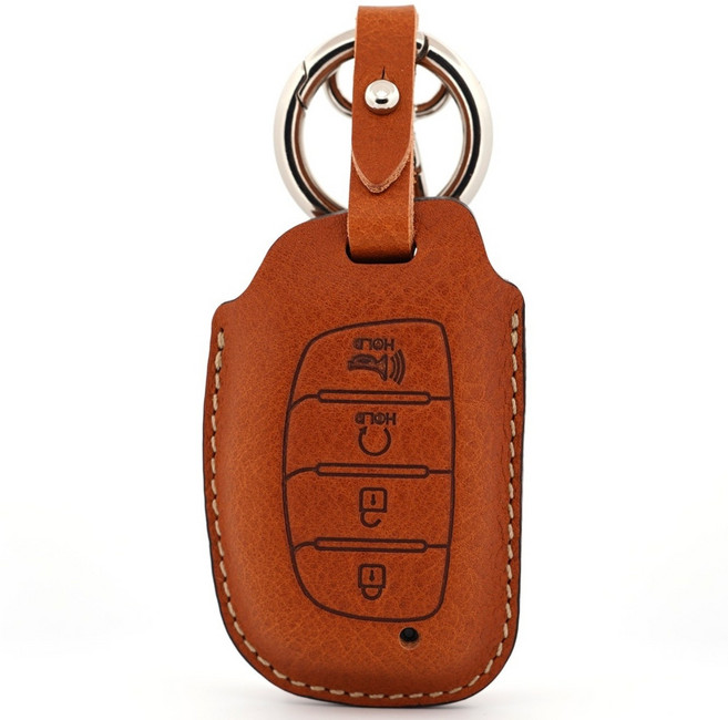 페레노 현대 캐스퍼 스마트키 가죽케이스 PH14 casper 키링, 미네르바복스브라운