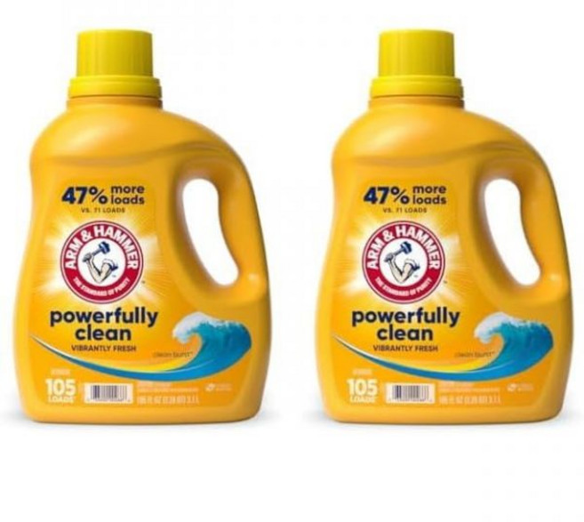 ARM HAMMER 액체 세탁 세제 깨끗한 버스트 프레시 170 floz 하중, 105 Fl Oz (Pack of 2)Arm &amp, 105 Fl Oz (Pack of 2)