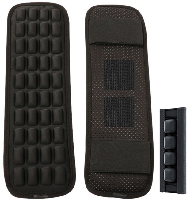 셀렉트디 최신형 네줄 에어 어깨 보호대 패드 군대 군장 군인 행군 훈련소 입대 준비물 등산 골프백 농사 백패킹 필수템 우체국 택배, 다크그레이, 2개