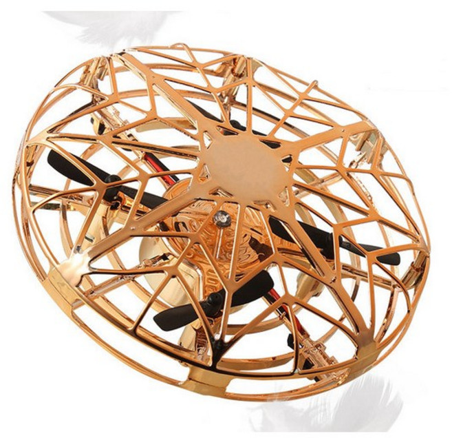 UFO감응비행체 제스처 쿼드콥터 스마트 플라잉 [KC안전인증제품], 옐로우, 1개