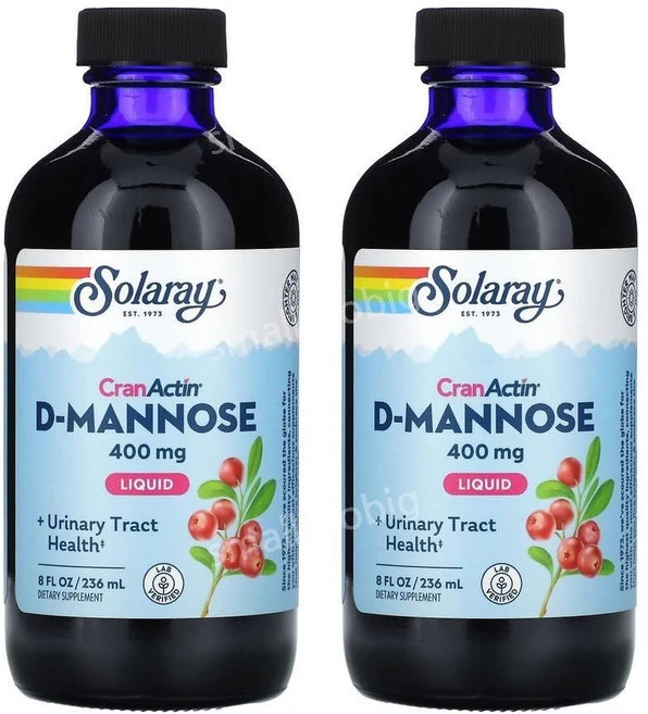 솔라레이 디만노스 크랜베리 리퀴드 400mg 236ml 2병 디마노스 만노오스 D mannose, 8oz 2병 - 쿠팡