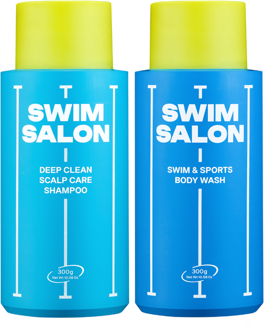 스윔살롱 수영 샴푸300g + 바디워시300g 염소제거 탈모완화 저자극 약산성 수영장 샴푸, 1세트