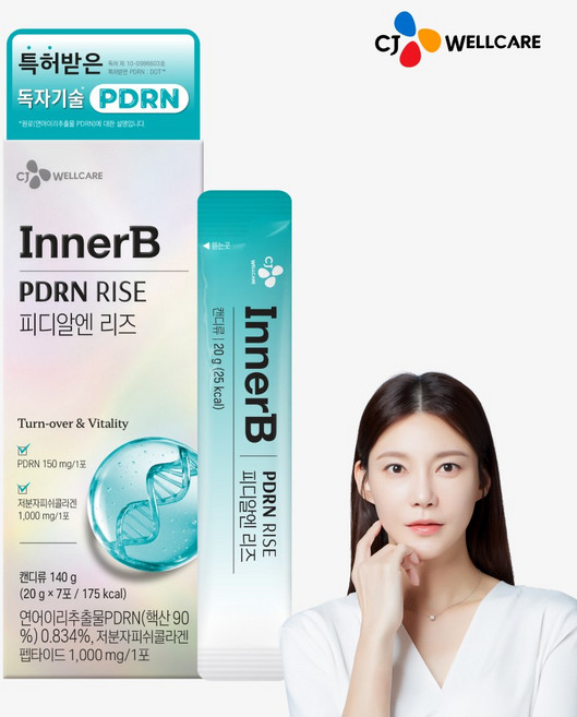 CJ 이너비 먹는 PDRN 150mg 콜라겐 뮤신 차예련의 피디알엔리즈, 1박스, 140g