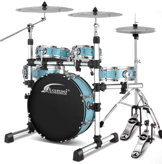 이스턴 코리아 DR 드럼 세트 정품 어쿠스틱 5기통 무소음 겸용 연습용 입문용 추천, 캔디블루- 무소음 5기통3심벌, 1개