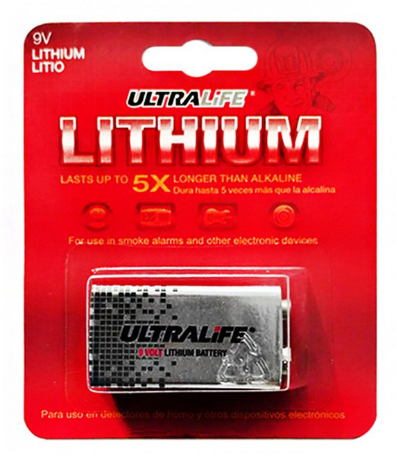울트라라이프 ULTRALIFE U9VLJPBP 리듐 9V 포장 1개입 [리튬전지], 1개