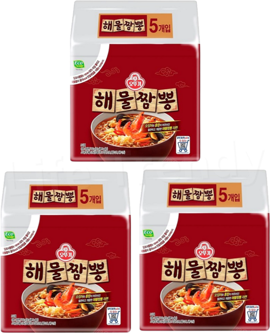 오뚜기 해물짬뽕 600g, 3팩