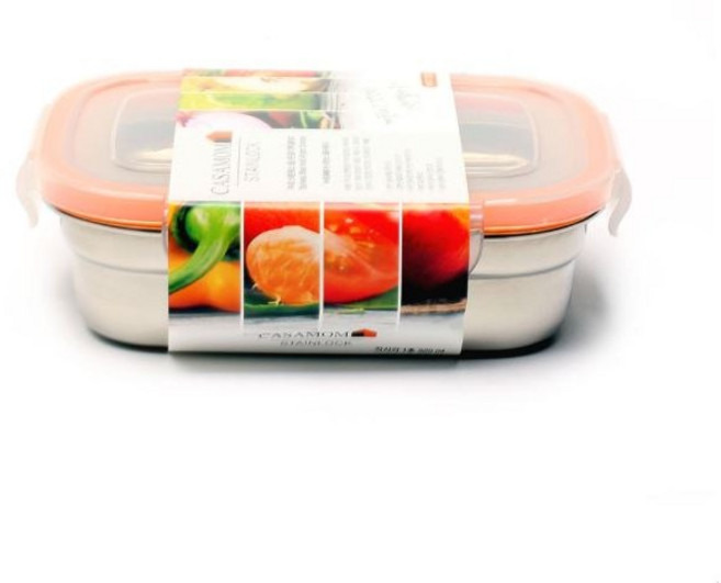 까사맘 스테인레스 밀폐용기 직사각1호(320ml), 1개, 320ml,사각