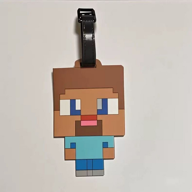 버딩 마인크래프트 캐리어 네임택 여행 가방 이름표 라벨, 1번_스티브, 1개