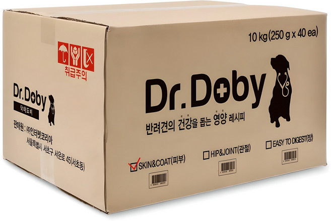 닥터도비 강아지 기능성 사료, 피부/피모, 10kg, 1개