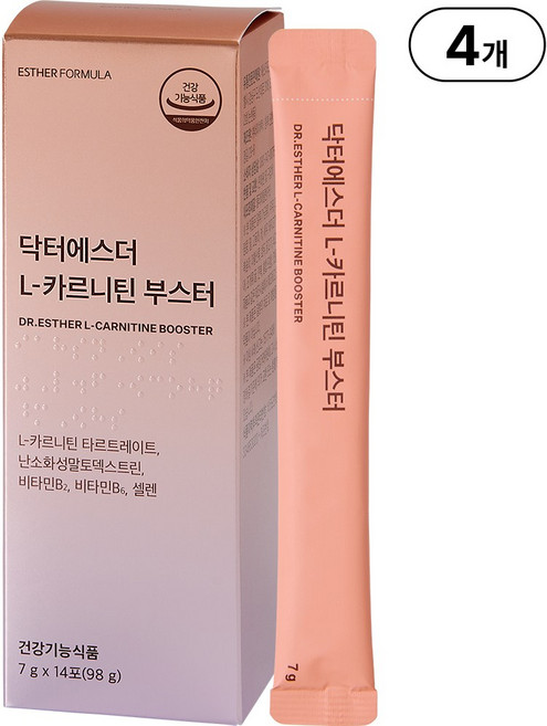 본사직영 여에스더 L 카르니틴 부스터 l 다이어터를 위한 체지방 x 혈당 x 배변 솔루션 l, 4개, 14회분