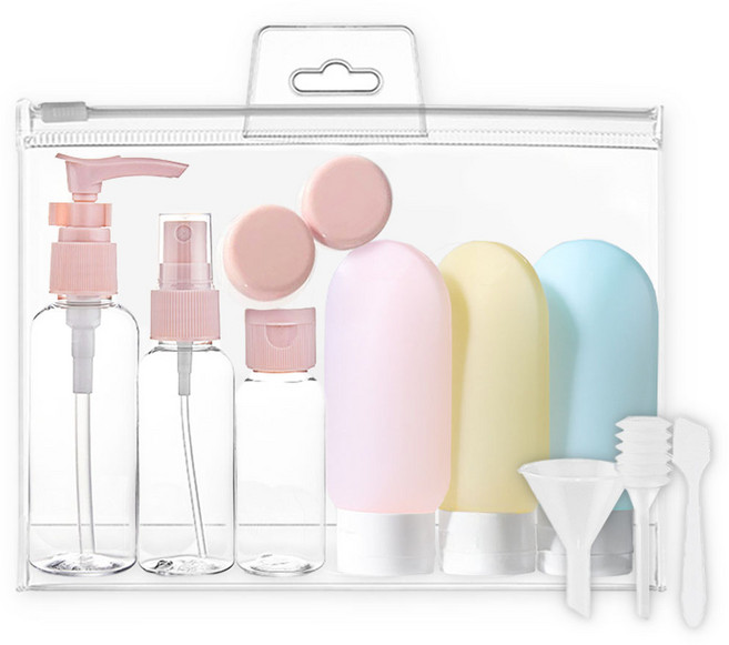 골드팡 여행용 실리콘 공병, 1개, 혼합색상