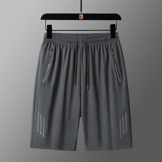 妃雪森 運動五分褲 速幹沙灘褲 夏季男士寬鬆冰絲短褲