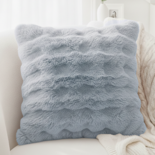 서플라이랩 북유럽 인테리어 양면 래빗퍼 쇼파쿠션 국산솜 포함, 옵션6.그레이블루