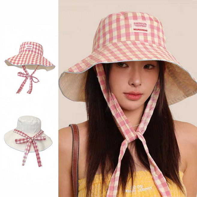 꿈의 상점 여름 모자 버킷햇 양면 자외선차단모자