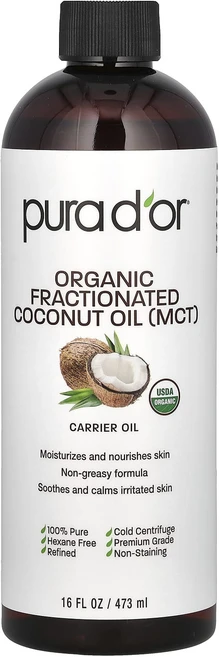 Pura D'or 유기농 코코넛오일(MCT) 473ml(16fl oz), PuraDor유기농코코넛오일MCT473ml16floz, 1개, 473ml - 쿠팡