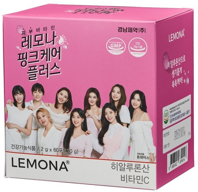 레모나 핑크케어플러스 60포 히알루론산 비타민C, 1개, 120g