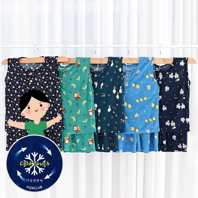 폭스 냉감 캐릭터 민소매 상하세트 남아동용