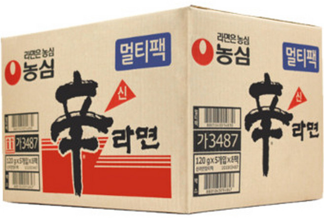 (120gx5개x8팩)라면 간편식 맛있는라면 즉석식품 컵라면 가공식픔 식품, 1박스