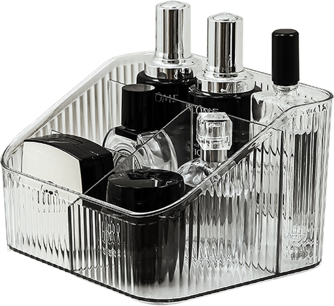 코지메이트 화장품 정리함, 대(4칸), 1개, 투명