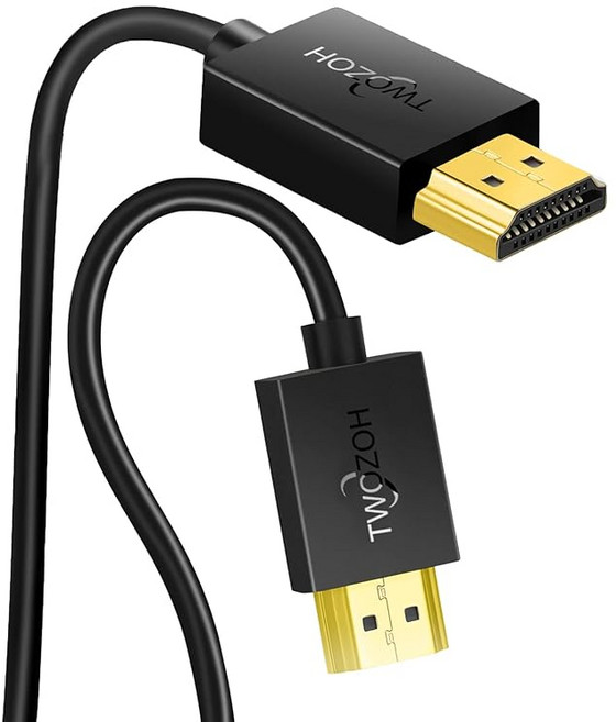 Twozoh 투조 HDMI 케이블 0.3M 4K 60Hz 초슬림 유연한 고속 케이블