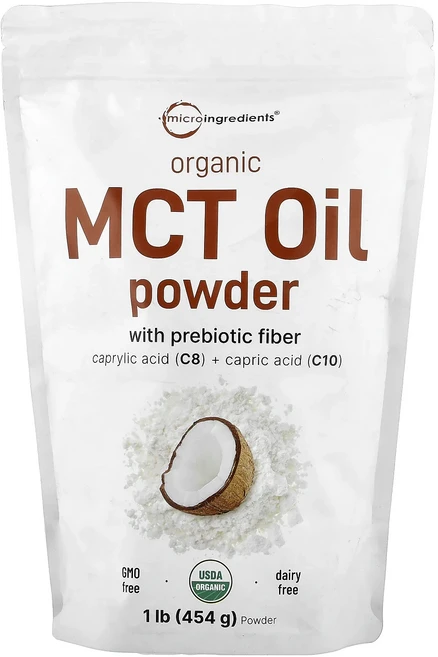 절실히 몸관리가필요한시기 Micro Ingredients 유기농 MCT 오일 분말 프리바이오틱 섬유소 함유 454g(1lb) 프리미엄할인상품입니다, MicroIngredients유기농MCT오일분말프리바이, 454g, 1 - 쿠팡