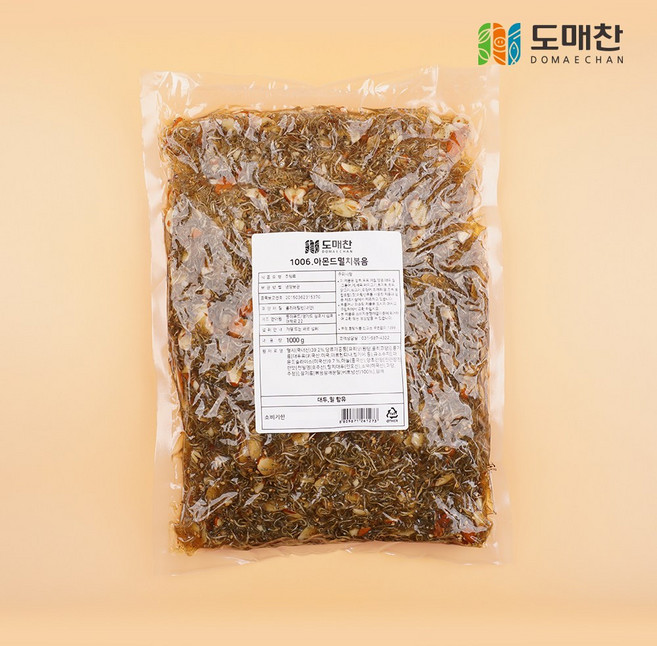 대용량 반찬 아몬드 멸치볶음 견과류멸치 잔멸치조림 국내산 멸치, 1개, 1kg