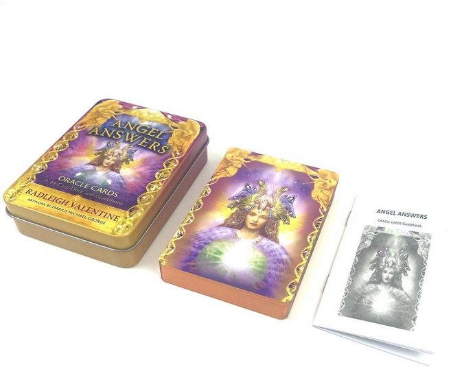 타로 타로카드 틴케이스 철 상자 영어 설명서 tarot cards deck, 천사의 응답, 1개