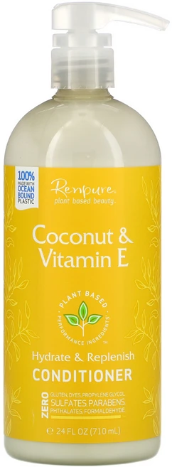 Renpure 모발 관리 Coconut Vitamin E 컨디셔너 24 fl oz (710 ml), 1개, 710ml - 쿠팡