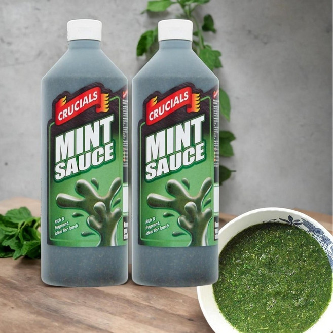 영국 크루셜스 달콤 향긋 민트 소스 1리터 x2팩 양고기 디핑 드레싱, 2개, 1L