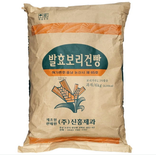 신흥제과 발효보리건빵 6kg, 1개