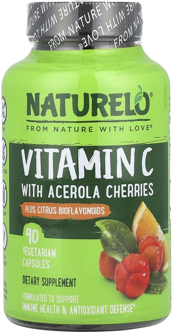 네츄렐로 아세로라 체리 플러스 감귤류 바이오폴라보노이드 함유 비타민C 90정, 2개 - 쿠팡