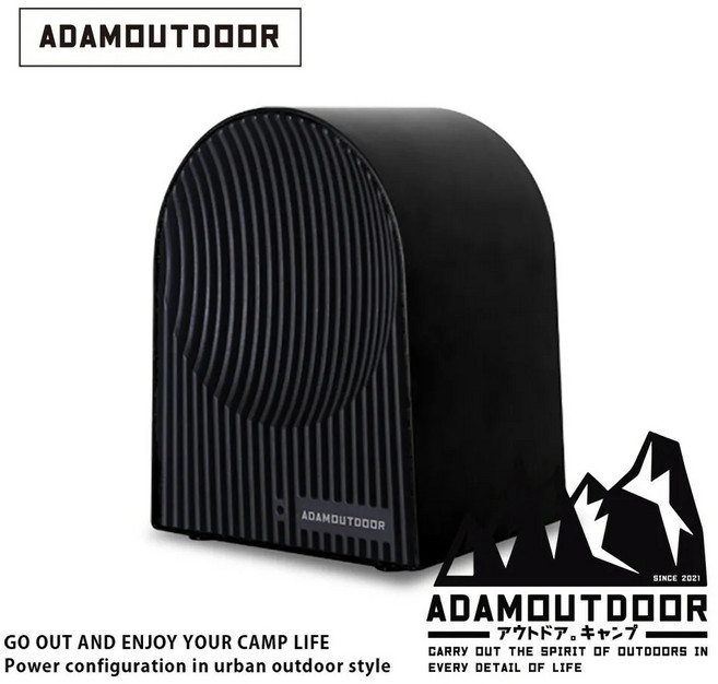 ADAMOUTDOOR 戶外陶瓷電暖爐, 黑色, 1個