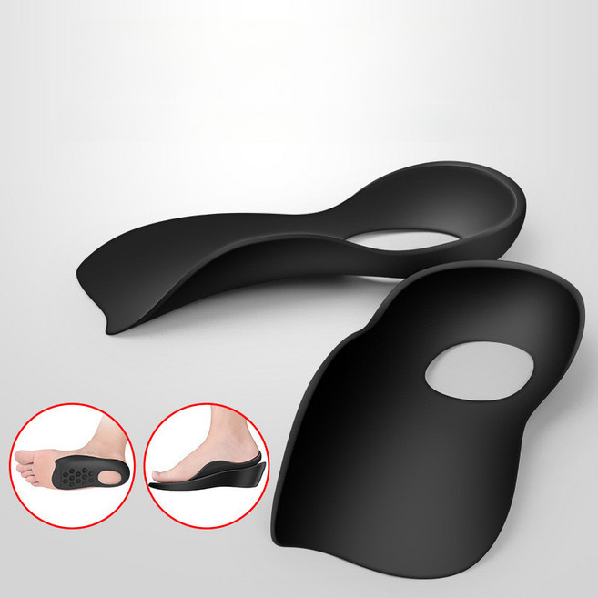 오다리 교정 보조 평발 기능성 아치 깔창 뒤꿈치 패드 족저근막염, 1세트