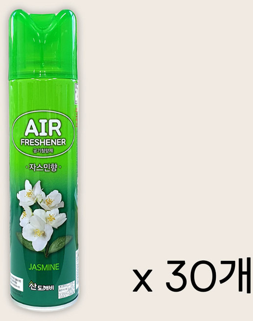 산도깨비 공기청향제 자스민향 300ml 생활용품 > 방향/탈취/제습/살충 방향제 실내용, 30개
