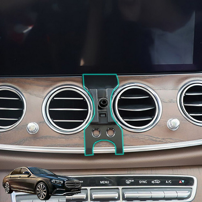 벤비아믹스 W213 E클래스 CLS 휴대폰 거치대 볼 마운트 스마트폰 송풍구 거치형 E클래스 쿠페 00831, 블랙, 1개