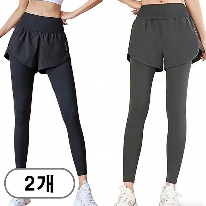 차쿠 1+1 여성 바지레깅스 필라테스 스포츠 레깅스 바지 빅사이즈 레깅스 운동복 바지