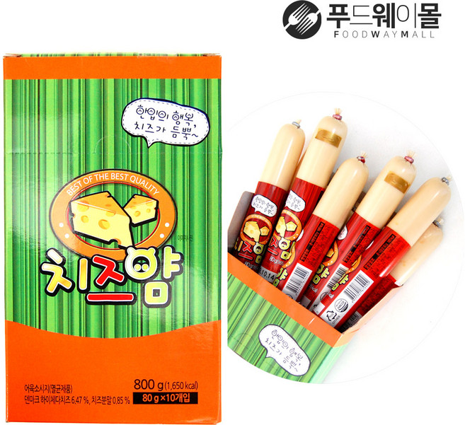 동원 치즈얌 800g (80gx10개) 소시지, 80g, 10개