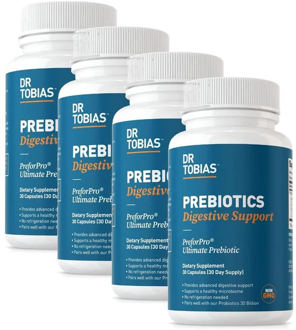 닥터토비아스 프리바이오틱스 다이제스티브 서포트 캡슐 Dr. Tobias Prebiotics, 4개, 30정 - 쿠팡