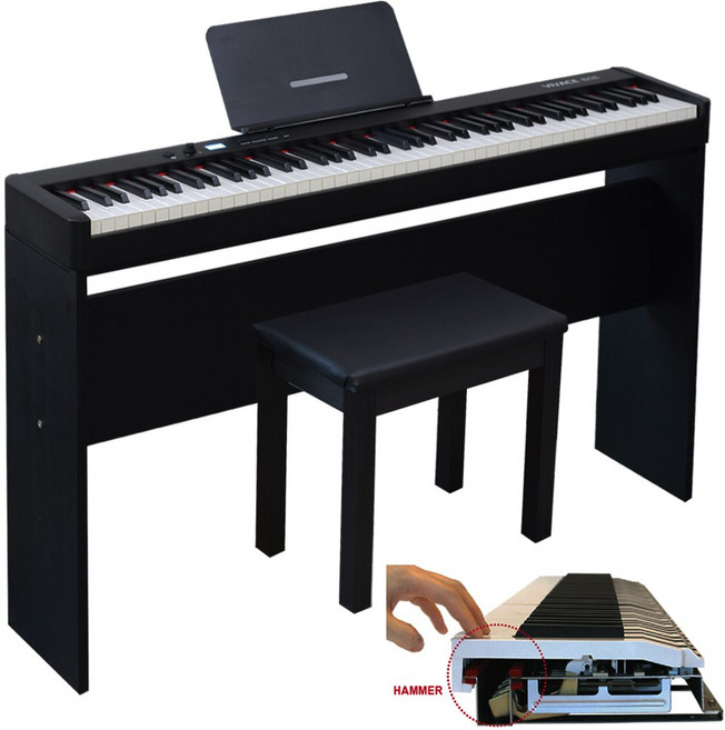 비바체 88고급 헤머액션 건반 전자디지털피아노 vs-890pro, vs-890pro기본구성+본체+나무스텐드+의자+전용덮개, 1개