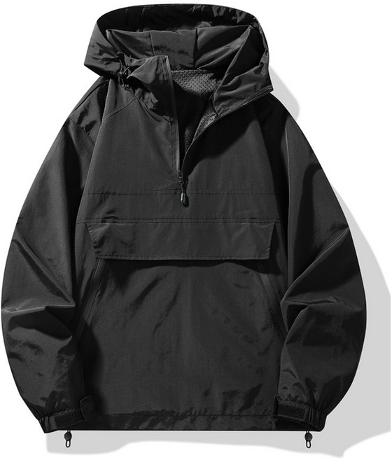 THE G&G남녀공용 봄.가을용 후드 반집업 트레이닝 운동복 바람막이 HBS