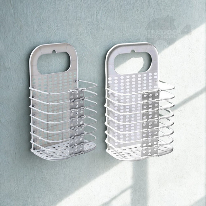 벽걸이 접이식 빨래바구니, 그레이 정품