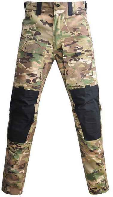 涵野春秋季龍甲蛙服戰術套裝 男女戶外迷彩服全套長袖敎官服軍訓服 耐磨 戰術套裝 作訓服 軍, CP迷彩褲子,L 碼【140-160斤】, 1個