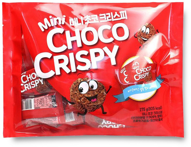 Mini CHOCO CRISPY 미니 초코 크리스피 175g (코코아분말 9.009% 함유) 오트밀 크리스피, 1개