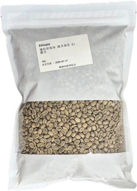 신선한 에티오피아 예가체프 콩가 G1 커피 생두 1kg, 1개